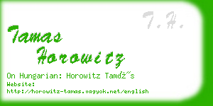tamas horowitz business card